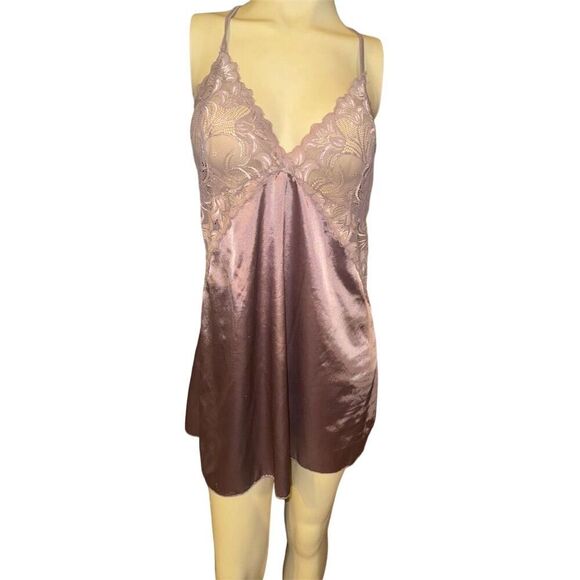 - Avidlove Lavender Satin Chemise Lace Trim Adjustable Straps Size XXL - Picture 1 of 8